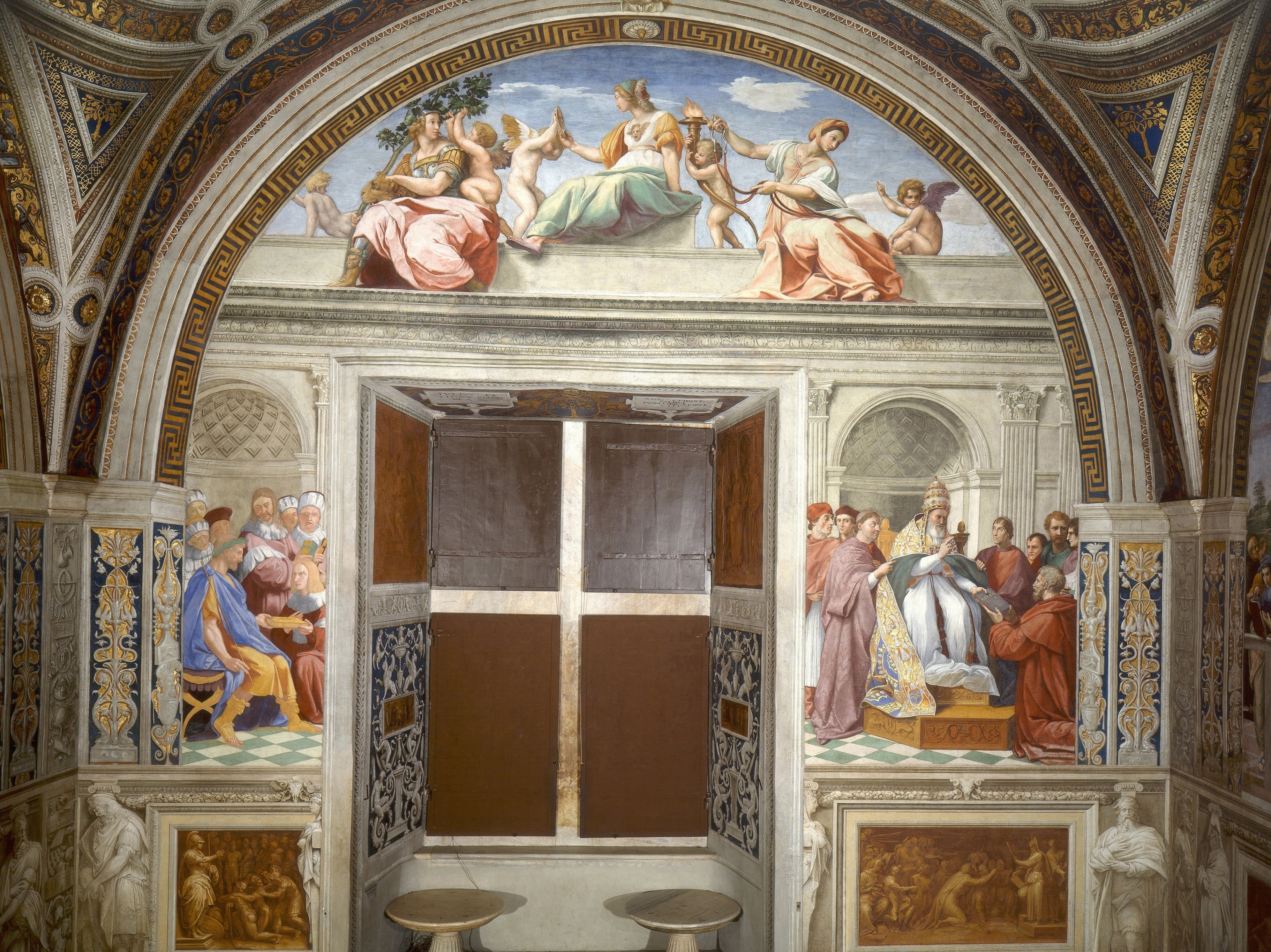Cardinal and Theological Virtues by Raphael
